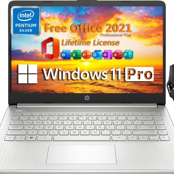 HP Essential 14 inch Everyday Laptop for Student, Intel Pentium Silver N5030, 16GB RAM, 512GB SSD, Windows 11 Pro & Microsoft Office Lifetime License,Intel UHD Graphics, with...