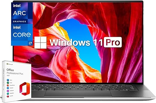 Dell 2024 Newest XPS 15 9530 Business Laptop, Microsoft Office Lifetime License & Win 11 Pro, Intel 10-Core i7-13620H, 15.6" FHD+, 32GB DDR5, 1TB SSD, Arc Graphics A370M, Wi-Fi...