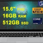 SAMSUNG Galaxy Book 4 Business Copilot AI PC Laptop 15.6" FHD Intel 10-core Ultra 7 150U (>i7-1335U) 16GB RAM 512GB SSD Backlit Fingerprint USB-C Long-Lasting Battery Win11 Silver