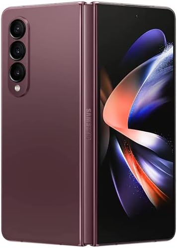 SAMSUNG Galaxy Z Fold 4 Factory Unlocked 256GB Burgundy SM-F936U1 (Renewed)