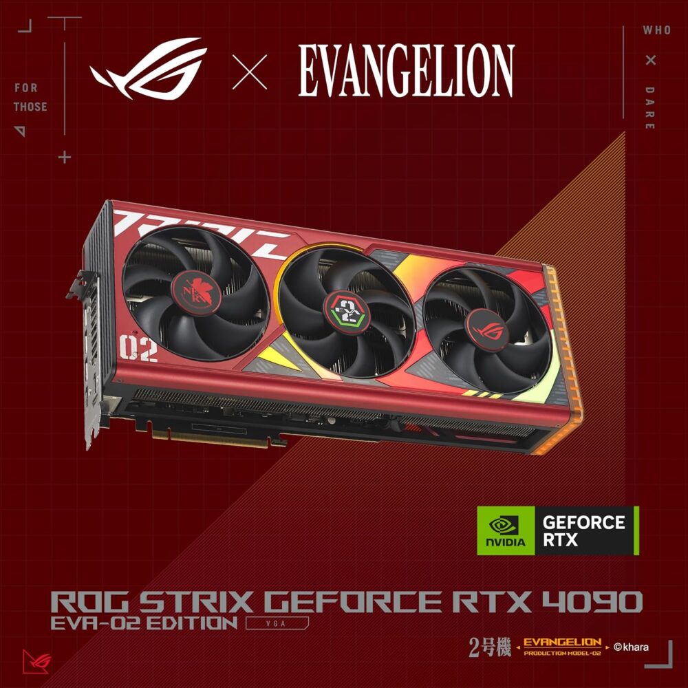 ASUS ROG Strix NVIDIA GeForce RTX 4090 OC EVA-02 Edition Gaming Graphics Card (PCIe 4.0, 24GB GDDR6X, HDMI 2.1a, DisplayPort 1.4a, 3.5-Slot Design) - Image 3