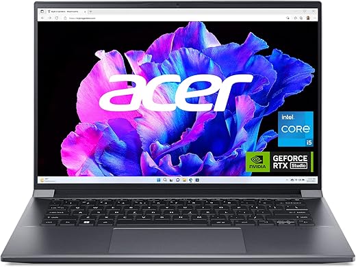 Acer Swift X 14 SFX14-71G-5911 Creator Laptop | 14.5" 2560 x 1600 (120Hz, 100% sRGB) | Intel i5-13500H | NVIDIA GeForce RTX 3050 Laptop GPU | 16GB LPDDR5 | 512GB Gen 4 SSD |...