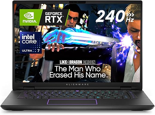 Alienware m16 R2 Gaming Laptop 16" QHD+ (2560 x 1600) 240Hz Display, Intel Core Ultra 7 Processor 155H, NVIDIA GeForce RTX 4060 Graphics, 16GB RAM, 1TB SSD, Windows 11 Home,...