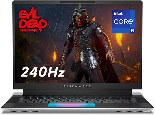 Alienware X16 R1 Gaming Laptop - 16-inch QHD+ 240Hz Display, Intel Core i9-13900HK, 32GB LPDDR5 RAM, 1TB SSD, NVIDIA GeForce RTX 4080 12GB GDDR6, Windows 11 Home - Lunar Silver