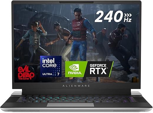 Alienware X16 R2 Gaming Laptop - 16-inch QHD+ 240Hz 3ms Display, Intel Core Ultra 7-155H, 16GB LPDDR5X RAM, 1TB SSD, NVIDIA GeForce RTX 4070 8GB GDDR6, Windows 11 Home, Onsite...