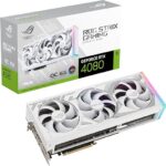 ASUS ROG Strix GeForce RTX 4080 OC Edition Gaming Graphics Card White (PCIe 4.0, 16GB GDDR6X, HDMI 2.1a, DisplayPort 1.4a, DLSS3 Support, Supports 4K)