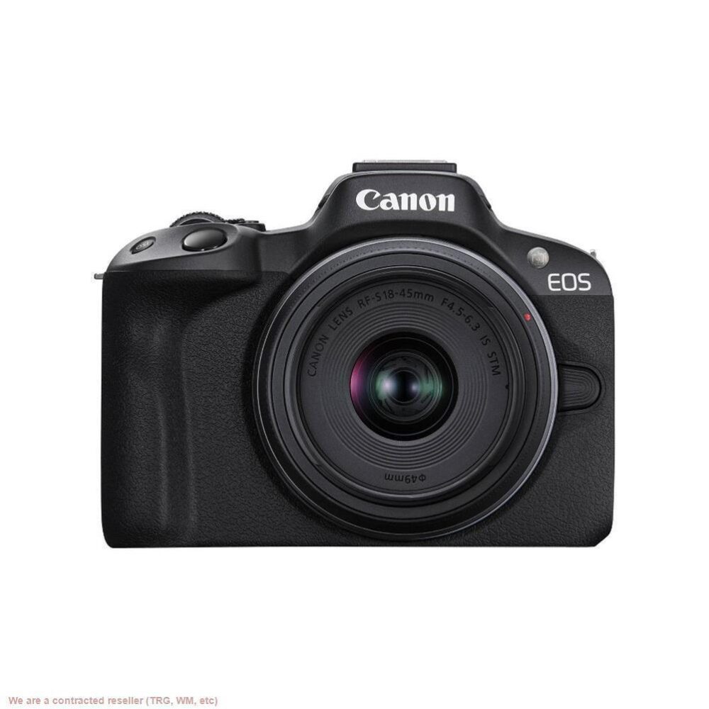 Canon EOS R50 4K Video Mirrorless Camera with RF-S 18-45mm f/4.5-6.3 IS STM Lens - Black