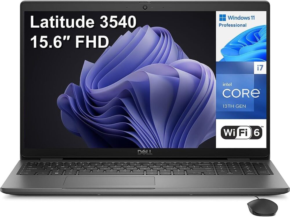 Dell 2023 Latitude 3540 15.6" FHD Business Laptop Computer, 13th Gen Intel 10-Core i7-1355U up to 5.0GHz, 16GB RAM, 1TB SSD, WiFi 6, Bluetooth, Type-C, FHD Webcan, Windows 11 Pro