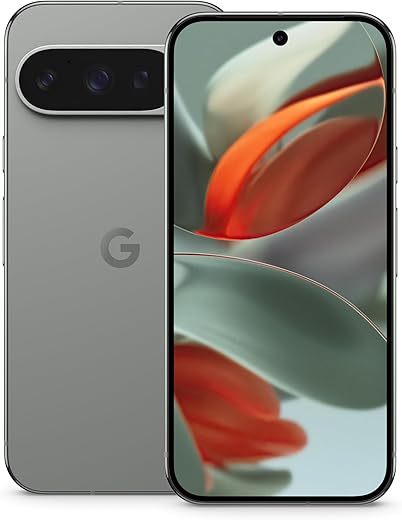 Google Pixel 9 Pro - Unlocked Android Smartphone with Gemini, Triple Rear Camera System, 24-Hour Battery, and 6.3" Super Actua Display - Hazel - 128 GB