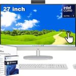 HP 27" All-in-One FHD Touchscreen Desktop Computer, Intel Ultra 7 155U, 64GB DDR5 RAM, 4TB SSD, Wireless KB & Mouse, Adjustable Height, HD Webcam, Windows 11 Pro & Microsoft...