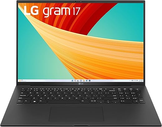 LG gram 17” Lightweight Laptop, Intel 13th Gen Core i7 Evo Platform, Windows 11 Home, 16GB RAM, 1TB SSD, Black