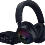 Razer Kraken V4 Pro Wireless Gaming Headset: OLED Control Hub - HD Haptics - 2.4GHz Wireless - Bluetooth - USB - 3.5 mm - Super Wideband Mic - For PC, Mac, PS5, Nintendo Switch,...