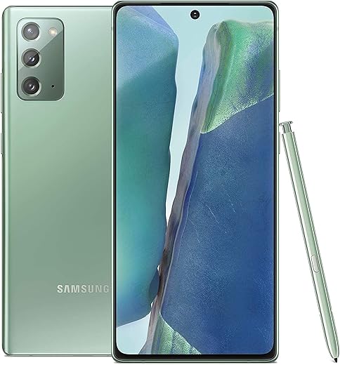 Samsung Galaxy Note20 5G Factory Unlocked Android Cell Phone, US Version, 128GB of Storage, Mobile Gaming Smartphone, Long-Lasting Battery, Mystic Green