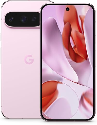 Google Pixel 9 Pro - Unlocked Android Smartphone with Gemini, Triple Rear Camera System, 24-Hour Battery, and 6.3" Super Actua Display - Rose Quartz - 256 GB