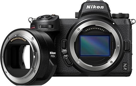 Nikon Z 7II with FTZ II Adapter | Ultra-high Resolution Full-Frame mirrorless Stills/Video Camera with Adapter for Using Nikon DSLR Lenses | Nikon USA Model