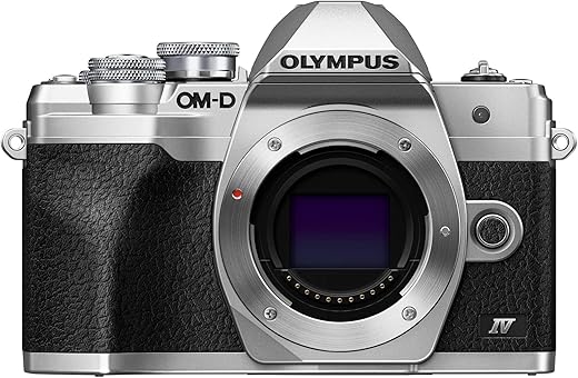 OM SYSTEM OLYMPUS E-M10 Mark IV Silver Micro Four Thirds System Camera 20MP Sensor 5-Axis Image Stabilization 4K Video Wi-Fi