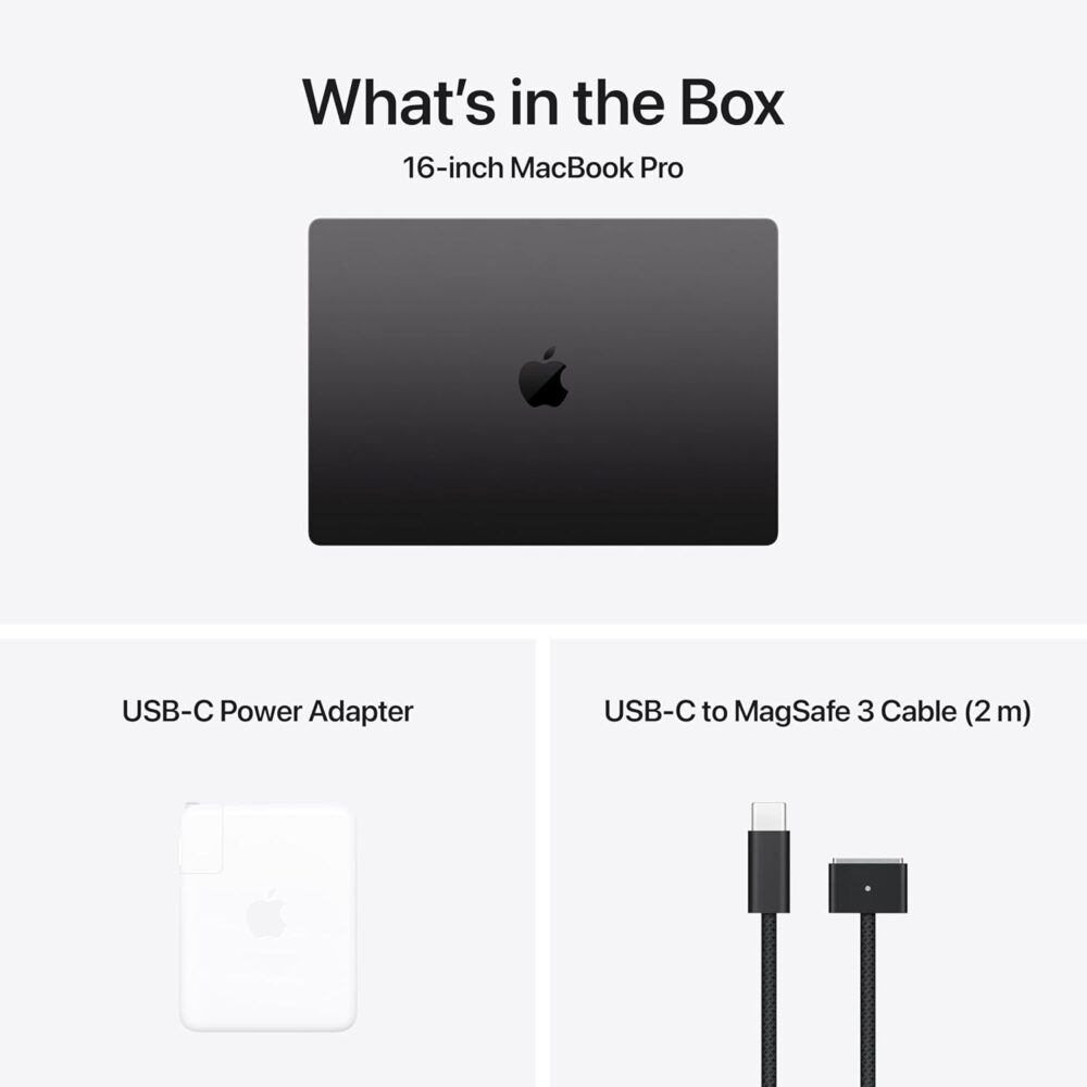 Apple 2024 MacBook Pro Laptop with M4 Max, 16‑core CPU, 40‑core GPU: Built for Apple Intelligence, 16.2-inch Liquid Retina XDR Display, 48GB Unified Memory, 1TB SSD Storage; Space Black - Image 3