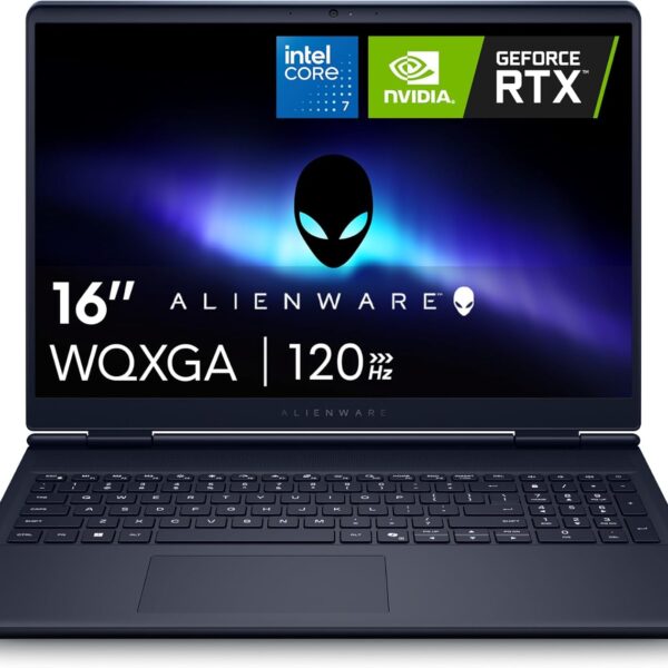 Alienware 16 Aurora Laptop AC16250-16-inch 16:10 WQXGA Display, Intel Core 7-240H Series 2, 16GB DDR5 RAM, 1TB SSD, NVIDIA GeForce RTX 5060 8GB GDDR7, Windows 11 Home, Onsite Service - Blue